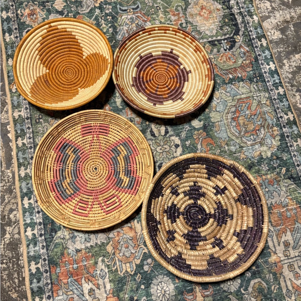 Handwoven Decorative Basket Set - Multicolor